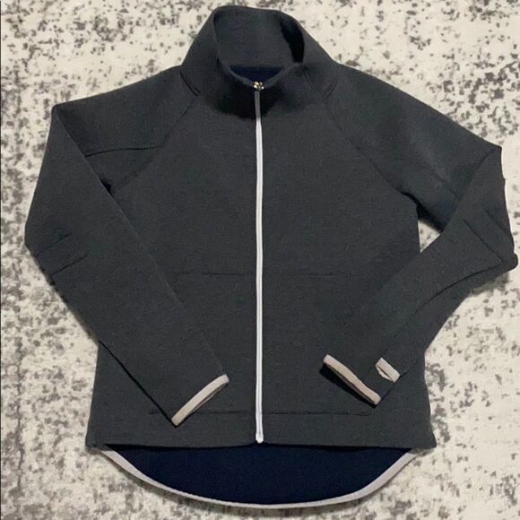 zella scuba compression zip up running workout jacket size M EUC - Picture 1 of 11